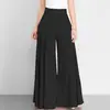 Moda Femenina Nueva de Primavera y Otoño Transfronteriza de Amazon Pantalones de Pierna Ancha de Cintura Alta Color Sólido Pantalones Casuales Ligeros para Caminar al Aire Libre