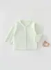 Cardigã de Bebê Estilo Primavera e Outono Manga Longa Top Classe A Roupa Externa para Bebê Veludo Macio Algodão Cor Sólida Roupa Externa Casual Roupas de Outono