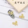 Joyería para Uñas de Moño Nuevo Colgante de Borla Diamante de Zirconia Súper Brillante Popular en Internet Cadena de Joyería para Decoración de Uñas