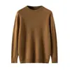 Suéter de Cashmere Puro de Alta Qualidade e Luxo Baicaierong Outono/Inverno 2026 para Homens, Suéter de Tricô Pulôver com Gola Redonda