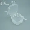 Caixa quadrada de plástico transparente, caixa para embalagem de itens pequenos, esponja de pó, equipamento de pesca, ferragens, distintivo, cartão e caixa de armazenamento de contas