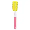 Esponja Cepillo para Biberones Cepillo Limpiador de Botellas Cepillo Plegable para Lavar Vasos Cepillo para Vasos de Mango Largo Extraíble Esponja Cepillo Descontaminante