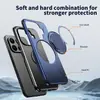 Funda para teléfono con sensación de piel para Xiaomi 17t Pro con cobertura total y soporte de anillo giratorio, Funda magnética para Redmi Note 17