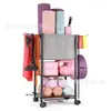 Estante para Guardar Esterillas de Yoga Gimnasio en Casa Equipo de Ejercicio Esterilla de Yoga Soporte para Mancuernas Rack para Mancuernas Estante de Almacenamiento para Garaje