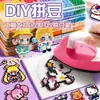 Kit de Artesanato DIY com Contas de Quebra-Cabeça Conjunto Completo com Ferramentas, Ferro, Contas de Fusão 3D em Caixa, Brinquedo Completo de Contas de Quebra-Cabeça para Meninas