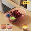 Cesta de Drenaje Doméstica de Doble Capa Caja de Almacenamiento para Lavar Frutas y Verduras, Cesta Filtro de Agua, Caja de Almacenamiento Minorista Pequeña para Nueces, Cesta de Verduras