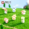 Micro Paisaje Creativo Lindo Dibujo Animado Mini Casa Jardinería Paisajismo Decoraciones DIY Accesorios Miniatura Adornos Pequeños