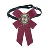 Pajarita Retro Británica Formal de Negocios para Hombres y Mujeres con Decoración de Pedrería, Accesorio de Moda para Camisas de Banco