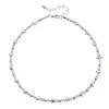 Joyería Transfronteriza Europea y Americana, Collar de Estrellas con Perlas Estilo Chica Caliente Dulce y Fresco, Cadena Corta Única para la Clavícula