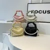 Bolso Cuadrado Pequeño Plegado Estilo Coreano de Mano para Mujer 2024 Nuevo Moda Bolso de Hombro con Perlas Elegante Versátil Bolso Cruzado de Cadena
