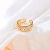 Anillo de Doble Capa de Zirconia Micro-Pavimentada de Lujo Ligero para Mujer, Anillo de Celebridad de Internet Personalizado de Moda Estilo Coreano, Anillo para Dedo Índice con Diseño de Nicho de Doble Capa