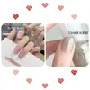 Esmalte Nude com Glitter Fino, Sem Cozimento, Descascável, Sem Cheiro, Transparente Gelo e Brilhante, Conjunto Popular de Nail Art para Estudantes