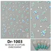 Manicura de Flores Silvestres Coloridas de Primavera Pegatinas en Relieve Pintura al Óleo Romántica Frescas Simples Lindas Pegatinas para Uñas Estilo Nuevo
