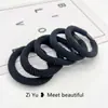 Elástico de Borracha de Alta Elasticidade Simples para Rabo de Cavalo Feminino Durável Sem Danificar o Cabelo Corda para Ponto de Cabelo Cobertura de Couro Corda para Rabo de Cavalo Anel de Cabelo