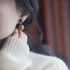 Pendientes vintage de resina artística 2024, nuevos y explosivos pendientes de estilo palacio antiguo con un diseño de nicho avanzado para mujer.
