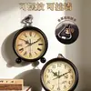 Suministro Exclusivo Transfronterizo de Relojes Despertadores Metálicos Retro, Relojes de Escritorio Silenciosos de 5 Pulgadas para Mesita de Noche, Relojes Elegantes para Sala de Estar y Dormitorio, Relojes de Mesa Estilo Europeo