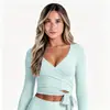 Cubierta de Manga Larga Yuan Yoga para Mujer, Top Deportivo Exterior, Estilo Puro Deseo con Correas, Ropa de Fitness, Chaqueta de Yoga