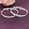 Pulsera para bebé de plata de ley plata de ley 999 inteligente láser saludable feliz con Campana estilo étnico luna llena regalo