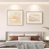 Cabecero de Dormitorio Minimalista Moderno Pintura Decorativa Lujo Ligero Sensación de Gama Alta Pintura de Pared para Restaurante Comedor Mural de Pared de Fondo de Dormitorio Principal