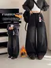 Calças Jeans Femininas de Barra Curva Estilo Novo Primavera e Outono para Crianças de Tamanho Médio e Grande Calças Longas Estilosas Moda Infantil Calças Grossas Aconchegantes de Inverno