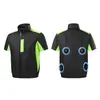 Roupas Populares Coreanas e Japonesas com Ventilador, Roupas com Ar Condicionado para Uso Externo, Roupas de Resfriamento Recarregáveis para Ciclismo e Entrega, Roupas de Verão com Ar Condicionado de Manga Curta