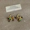 Pendientes de Borla con Cuentas de Piedra Ojo de Tigre Retro para Mujer, Lujo Ligero, Moda Exquisita Personalizada de Moda