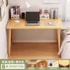 Escritorio de estudio para estudiantes de secundaria escritorio y estantería integrados dormitorio uso doméstico estudiante estudio escritura escritorio de computadora mesa de habitación de alquiler