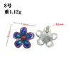 Quema a baja temperatura azul degradado flor mariposa aleación gota de aceite diy llavero accesorios de joyería pendientes colgante material