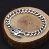Joias de prata de lei s925 atacado prata tailandesa retrô personalidade da moda simples pulseira de casal para homens e mulheres