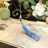 Venda Direta de Fábrica 12cm Pingente Delicado de Borboleta com Pérolas Estilo Antigo Hanfu Cheongsam Pingente de Leque Redondo com Borla