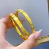 Pulseira Mahjong Gelo Picado Loja de Ouro com Imitação de Ouro Cor Dourada Método Antigo 13 Alça Yumi Barra Hu na Pulseira Seiko