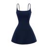 Vestido de Verão Novo Puro Desejo Garota Sexy com Bojo Costas Nuas Saia Slim Fit Linha A Cor Sólida