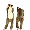 Pijama de Franela con Dibujos de Animales Gemelos al por Mayor de Fábrica para Niños y Adultos Unicornio Dinosaurio Pegaso Engrosado Bata de Noche
