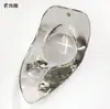 Acessórios de luminária de teto modelo antigo vidro cristal transparente formato de língua transparente formato S furo único folha de luz decorativa pingente