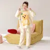 Pijama Infantil Madre-Hija Niños Otoño/Invierno Felpa Coral Cálido Niños Medianos y Grandes 2026 Nuevo Franela Ropa de Casa