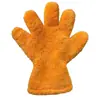 Guantes de Cinco Dedos de Terciopelo Coral de Doble Cara, Guantes de Limpieza Multifuncionales de Cinco Dedos, Guantes de Terciopelo Coral para Lavado y Cuidado de Automóviles