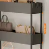 Estante de Almacenamiento Montado en Puerta, Gabinete de Almacenamiento para Espacios Estrechos, Organizador de Bolsas, Carrito Móvil, Estante de Exhibición de Bolsas de Cuero, Gabinete de Almacenamiento Estrecho