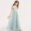 Vestido Chiffon Novo Estilo para Performance de Piano de Meninas, Vestido para Performance de Orquestra, Vestido Longo para Competição de Violino, Primavera
