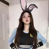 Diadema de Conejita Nueva para Halloween Fiesta de Pascua Orejas de Conejo Accesorios para el Cabello Pasador Diadema Linda Sencilla
