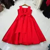 Vestido de Baile Nanyou Europeu e Americano de Nicho com Design Estilo Francês Grande Costas Abertas Floral Tridimensional Rodado