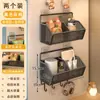 Estante de pared para dormitorio, estante de almacenamiento junto a la cama, cesta de almacenamiento de pared, cesta colgante sin taladro, estante colgante de doble capa para juguetes