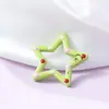 Estrella de Cinco Puntas de Dibujos Animados Hebilla de Resorte con Goteo de Aceite Accesorios Metálicos para Joyería DIY Colgante Lindo Anillo de Conexión Pintado de Colores