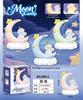 Lámpara de Mesa Luna Barco Luz para Dormir en Recámara Luz Nocturna para Bebé Niños Lámpara LED de Mesita de Noche para Niñas