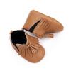 Sapatos de cano alto para bebês e crianças pequenas 0-1 ano feminino sola macia couro PU macio franja sapatos de bebê sapatos de bebê atacado BJZ3139