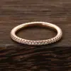 Anillo Sencillo Estilo Ins de Una Fila con Diamantes para Mujer Moda Europea y Americana Microincrustado Zirconia Anillo de Cola Anillo para Articulación del Dedo Índice Fabricantes Suministro