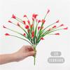 15 Estilos en Stock, Ramos de Paja de Plástico Simulado, Plantas Simuladas, Flores Falsas, Decoración Suave, Eucalipto, Camelia Pequeña, Crisantemo