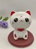 Gato de la suerte lindo regalo de apertura de tienda decoración de mano solar para coche columpio decoración creativa roja en línea decoración de recepción