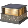 Lámpara de Poste Estilo Nuevo, Lámpara de Poste para Portón de Villa Alimentada por Energía Solar, Lámpara de Patio Exterior, Lámpara Superior para Poste de Valla, Luminaria de Poste Impermeable