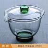 Tigela de vidro de três tampas com alto teor de borosilicato Tigela de chá grande Acessórios coloridos engrossados para cerimônia de chá Conjunto de chá Kung Fu Acessórios para cerimônia de chá