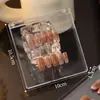 Caja de Almacenamiento Transparente para Uñas Transfronteriza, Caja de Exhibición de Uñas, Caja de Empaque de Acrílico de Alta Transparencia para Insignias y Accesorios